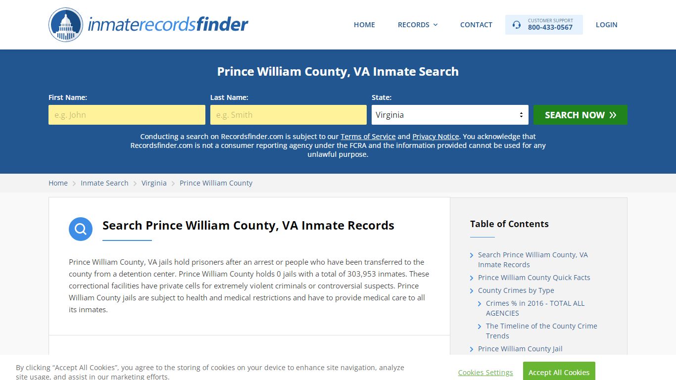 Prince William County, VA Inmate Lookup & Jail Records Online